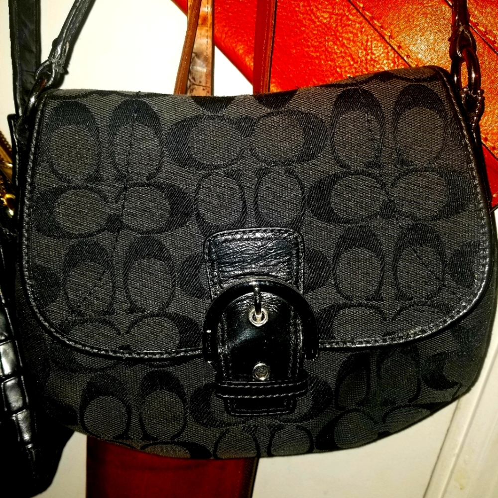 Black Like New COACH Crossbody Bag w/ a like new Wallet.